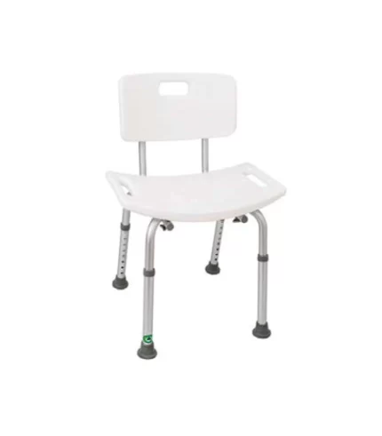 Silla para ducha con respaldo y altura ajustable