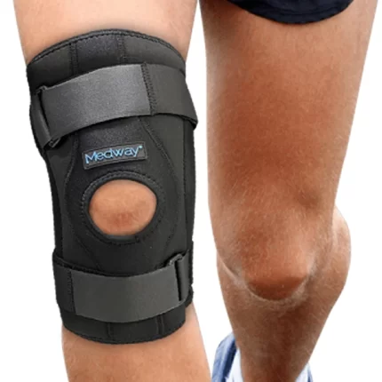 Rodillera ajustable con doble soporte lateral flexible