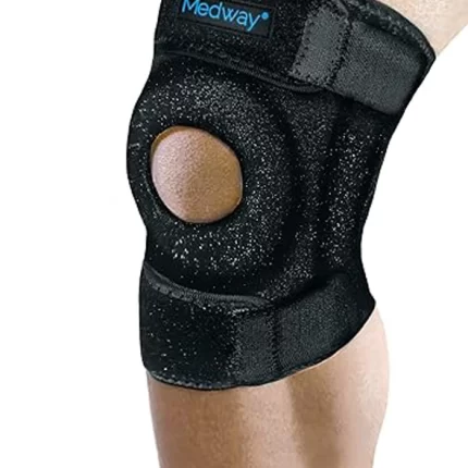 Rodillera corta extra grande con estabilizador de rótula y soportes laterales flex
