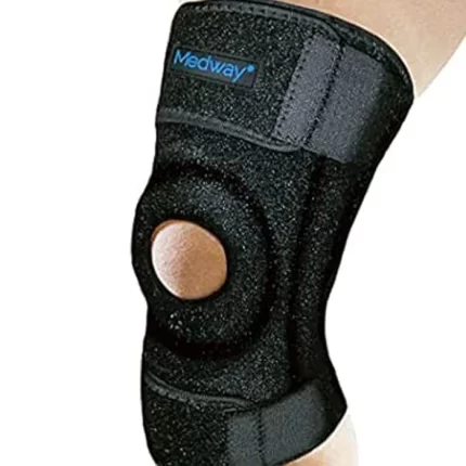 Rodillera larga con estabilizador de rótula y soportes flexibles