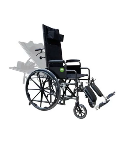 Silla de ruedas de 18" reclinable con múltiples posiciones